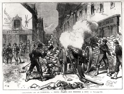La Commune de Paris : Une barricade à Issy, 2 mai 1871 - French School