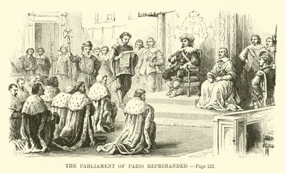 Le Parlement de Paris réprimandé - French School