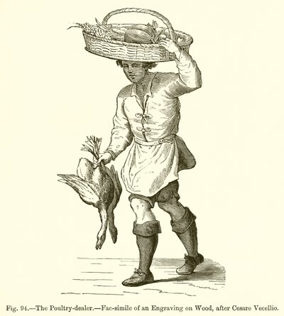 Le marchand de volailles - French School
