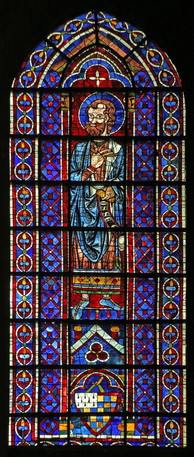 Le Prophète Osée; armoiries de Mauclerc - French School