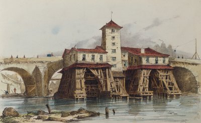 La Pompe du Pont Notre Dame, 1836 - French School