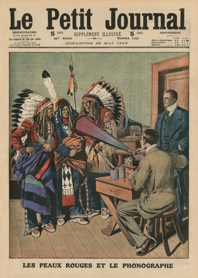 Les Peaux-Rouges et le phonographe, illustration de couverture de 
