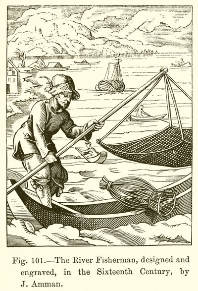 Le pêcheur de rivière - French School