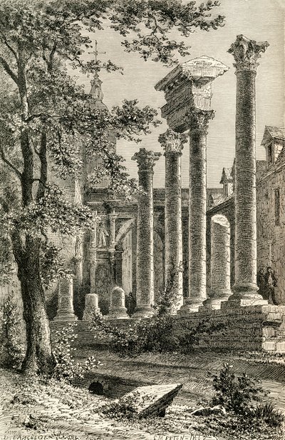 Le théâtre romain, Besançon, au XIXe siècle, de 