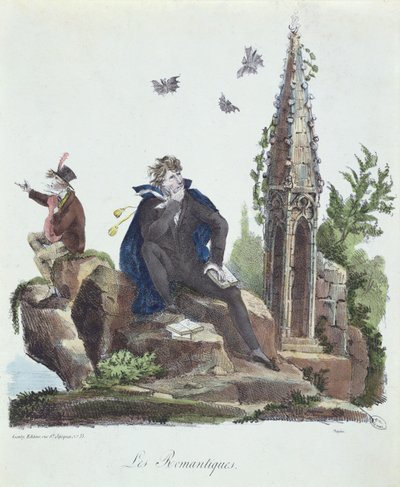 Les Romantiques, gravé par Montoux et Cheyere, 1830 - French School