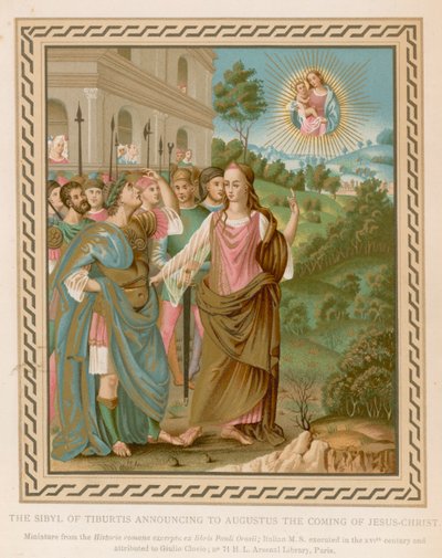 La Sibylle de Tibur annonçant à Auguste la venue de Jésus-Christ - French School