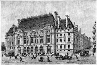 La Sorbonne rénovée en 1887, depuis la rue des Écoles. - French School