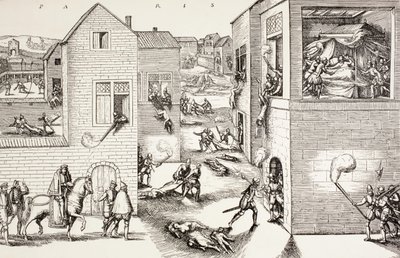 Le massacre de la Saint-Barthélemy, août 1572 - French School