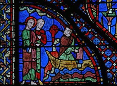 La fenêtre de Saint Jacques : Almongenes (Hermogines) jette ses livres à la mer - French School
