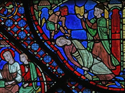La fenêtre de Saint Jacques : Filetus est lié par un sort magique par Almogenes (Hermoniges) - French School