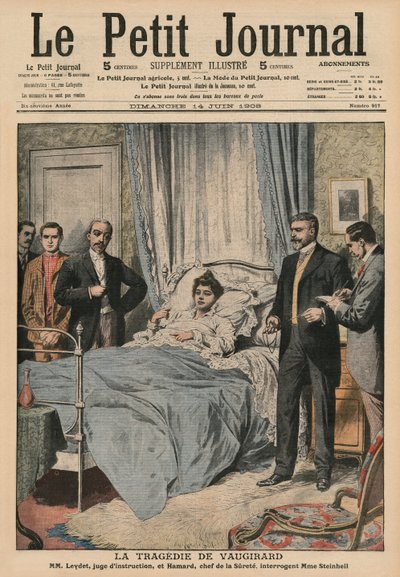 La tragédie de Vaugirard, interrogatoire de Marguerite Steinheil, illustration de couverture du 