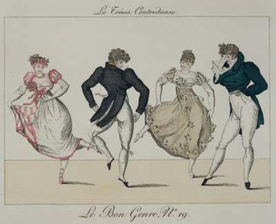 La Quadrille de Trenis, planche 19 de Le Bon Genre, 1805 - French School