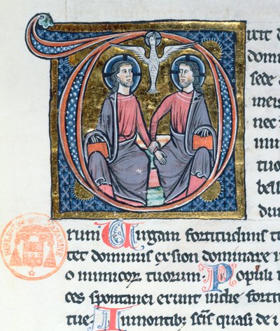 La Trinité, initiale enluminée d