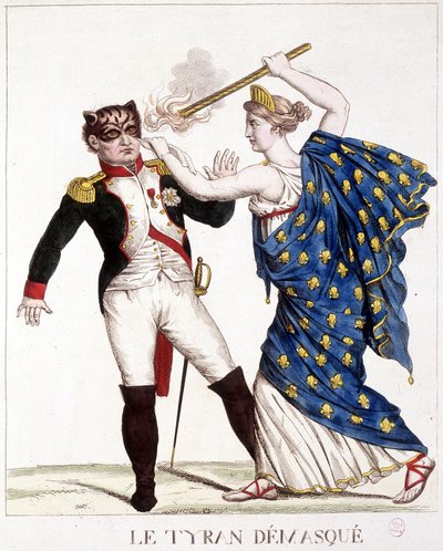 Le tyran démasqué - dans "Napoléon 1er, caricatures, collection factice", c. 1814. - French School