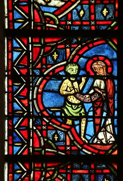 La Vierge Marie récupère le pacte de Théophile du diable - French School