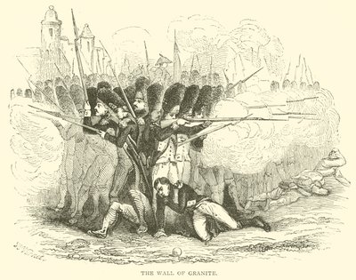 Le mur de granit (gravure) - French School