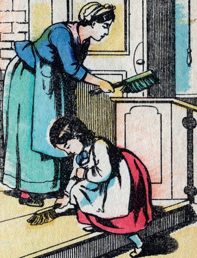 Les activités des filles de bonnes familles : les travaux ménagers - Image d