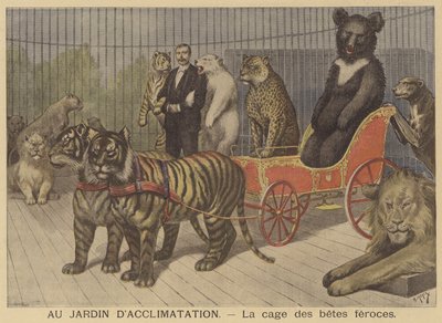 La cage des animaux féroces au Jardin d