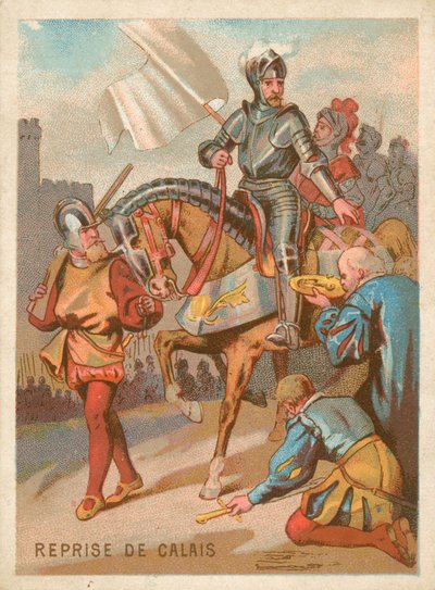 La capture de Calais par le roi Henri II de France - French School