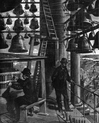 Le carillon de Potsdam en Allemagne au XIXe siècle. - French School