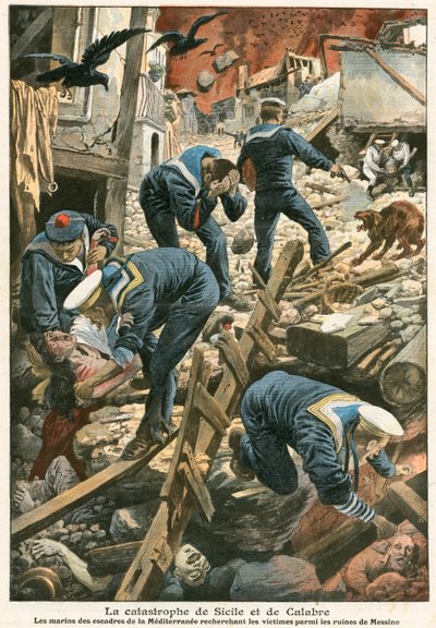 La catastrophe de la Sicile et de la Calabre - French School