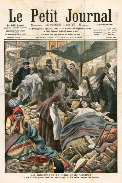 La catastrophe de la Sicile et de la Calabre - French School