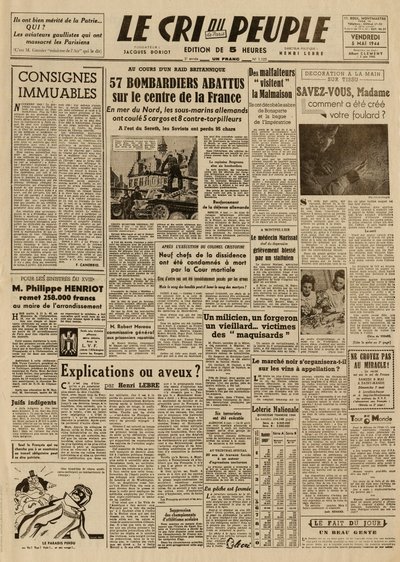Le cri du peuple - vendredi 5 mai - French School