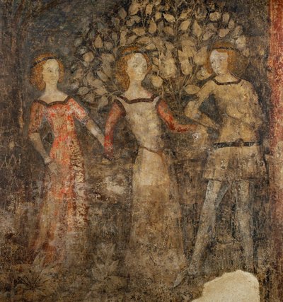 La danse, scène de cour ... (fresque) - French School