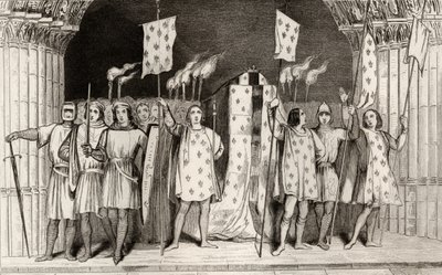 Le bébé mort Jean I (1316) le Posthume proclamé roi à ses funérailles, de 