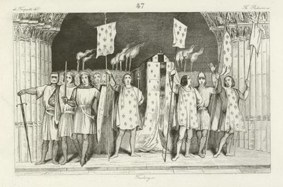 Le nourrisson mort Jean Ier proclamé roi de France, 1316 - French School