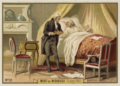 La mort de Mirabeau, 2 avril 1791 - French School