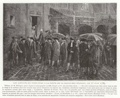 Les députés du Tiers État à la porte de la Salle des Séances, 23 juin 1789 - French School