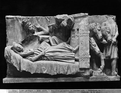 Le rêve des Mages, de la Cathédrale de Chartres (moulage en plâtre sur pierre) - French School