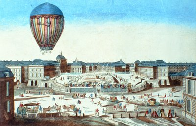 Le premier vol du ballon à air chaud de Pilâtre de Rozier, nommé d