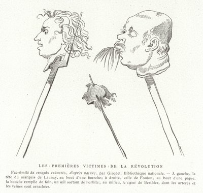 Les premières victimes de la Révolution française, juillet 1789 - French School