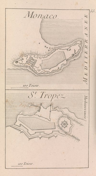 Les fortifications de Monaco et de Saint-Tropez, c.1760? - French School