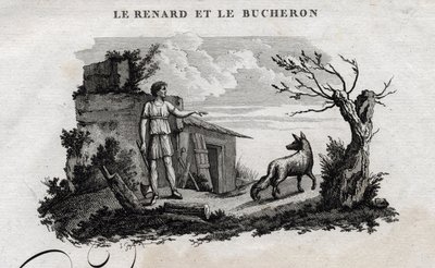 Le renard et le bûcheron. Fable d