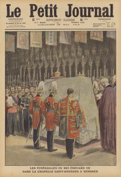 Les funérailles du roi Édouard VII à la chapelle Saint-Georges, Windsor - French School