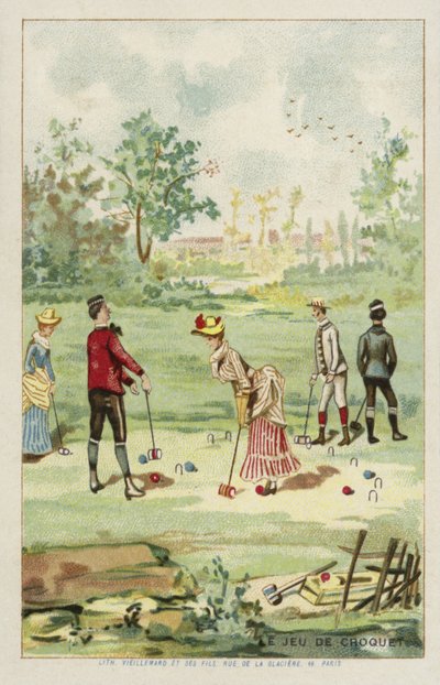 Le jeu de croquet - French School