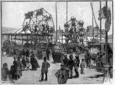 Les jeux de la fête à Paris en 1888 - French School