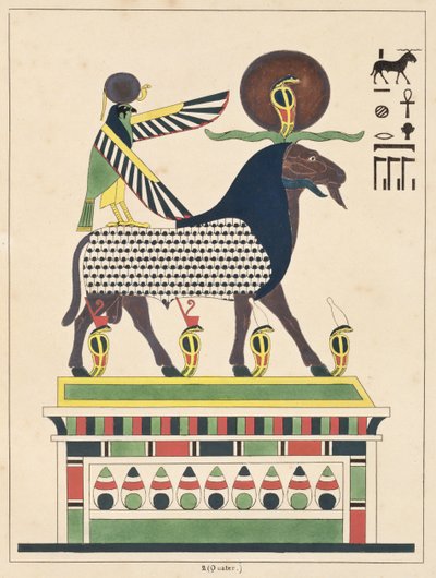 Le dieu Amon-Rê, illustration du Pantheon égyptien : collection des personnages mythologiques de l