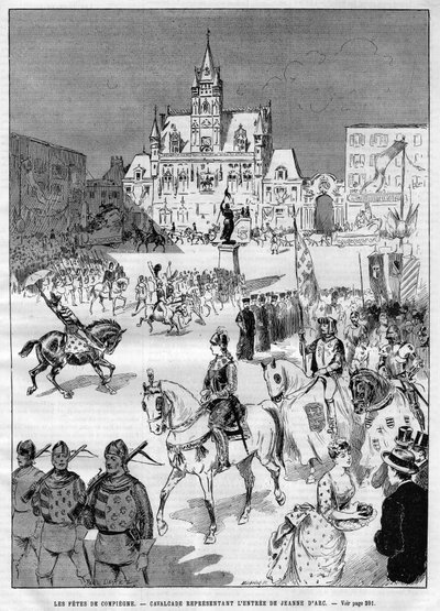 Les fêtes médiévales de Compiègne en 1886 : cavalcade représentant l