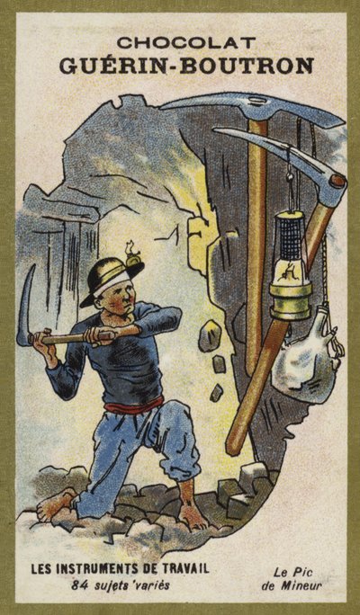 La pioche du mineur - French School