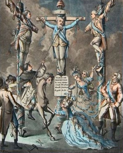 Le nouveau calvaire, Louis XVI mis en croix par les révoltes - 2. et 3. Monsieur (Louis Stanislas Xavier, comte de Provence (1755-1824), Louis XVIII) et le comte d