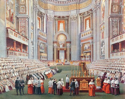 Ouverture du Premier Concile du Vatican le 8 décembre 1869, vers 1870 - French School