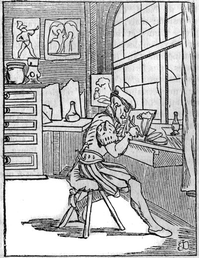 Le peintre sur verre (Vitripictor) au XVIe siècle - French School