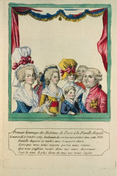Le peuple de Paris rend son premier hommage à la famille royale, mercredi 7 octobre - French School