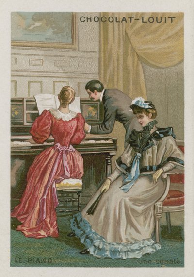 Le piano : une sonate - French School