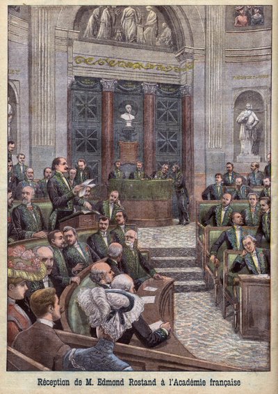Le poète et dramaturge Edmond Rostand reçu à l