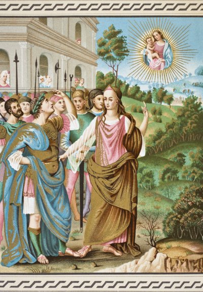 La sibylle de Tiburtis annonçant à Auguste la venue de Jésus-Christ, de 